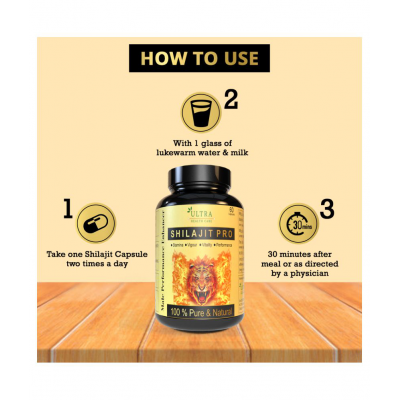 Ultra Healthcare Shilajit Pro for Stamina & Boost Energy Capsule 60 gm Pack Of 2