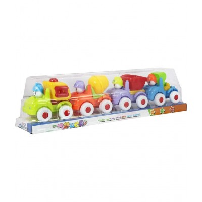 Unbreakable Construction Cars Toy Set for Kids - Best Birthday Present for Kids - Set of 4