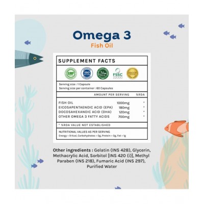Unifit Apple Cider Vinegar and Omega 3 Fish Oil 1000 mg Capsules, Supports Weight Loss and Strong Heart (120 Capsules Combo Pack)