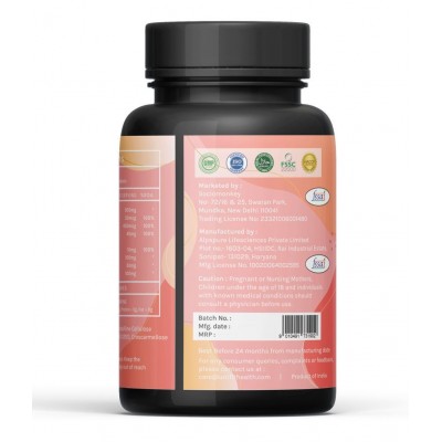 Unifit L Glutathione 500 mg with Biotin, Vitamin A, C & E for Glowing and Clear Skin tablets (30 Tablets)