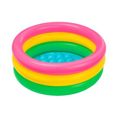 VBE 2 Feet Inflatable 3 Ring Water Pool Kids Swimming Pool for Kids Fun Activities (2 Ft)