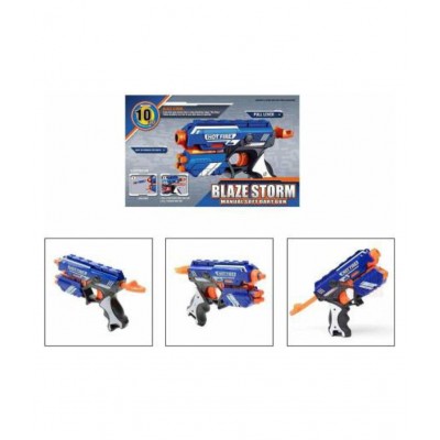 VBE Blaze storm Manual Soft Bullet Gun (Multi Color) Toy with 10 Foam Bullets for Kids Guns & Darts  (Multicolor)