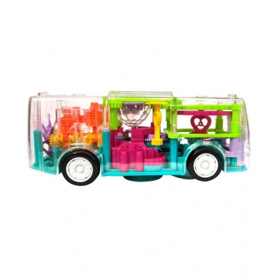 VBE Concept Musical Bus Toy for Kids, 3D Bus Toy with 360 Degree Rotation, Gear Transparent Bus Toy with Light &Sound Effects for Boys | Kids
