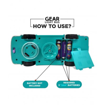 VBE Concept Musical Bus Toy for Kids, 3D Bus Toy with 360 Degree Rotation, Gear Transparent Bus Toy with Light &Sound Effects for Boys | Kids