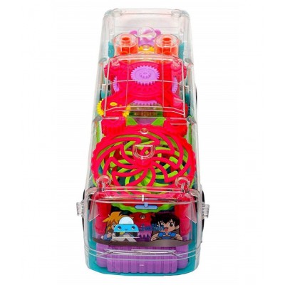 VBE Concept Musical Bus Toy for Kids, 3D Bus Toy with 360 Degree Rotation, Gear Transparent Bus Toy with Light &Sound Effects for Boys | Kids