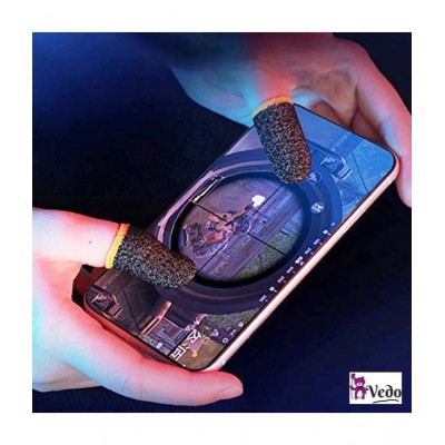 VEDO Thumb & Finger Sleeve (Pack of 4  SET- - 8 Piece) for Mobile Game, Pubg,Cod,Freefire & Fortnite  MULTICOLORES
