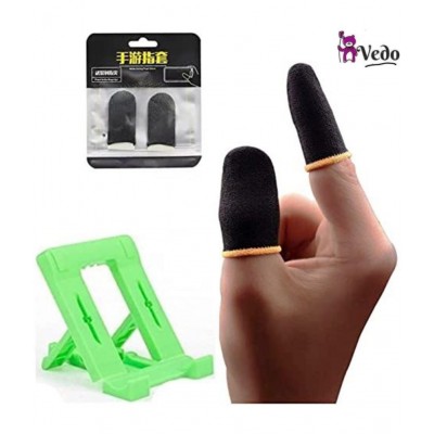 VEDO Thumb & Finger Sleeve (Pack of 4  SET- - 8 Piece) for Mobile Game, Pubg,Cod,Freefire & Fortnite  MULTICOLORES