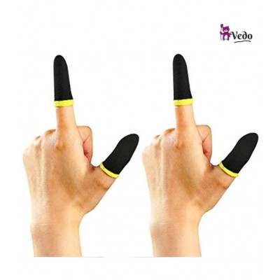 VEDO Thumb & Finger Sleeve for Mobile Game (Pack of 2 Pair-4 PCS), Pubg,Cod,Freefire & Fortnite -- (MULTICOLORES)