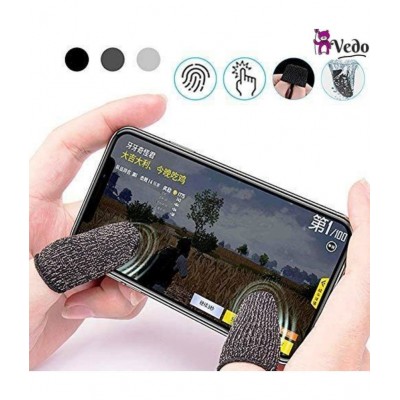 VEDO Thumb & Finger Sleeve for Mobile Game (Pack of 2 Pair-4 PCS), Pubg,Cod,Freefire & Fortnite -- (MULTICOLORES)