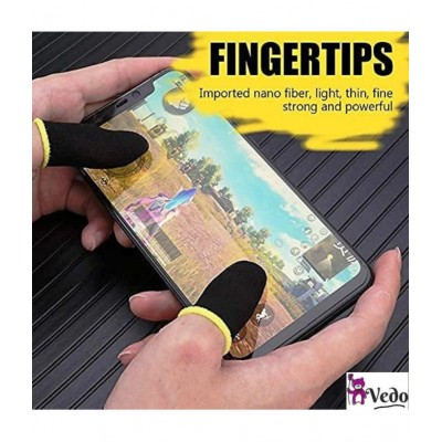 VEDO Thumb Multipurpose Touchscreen Sleeve  (Pack of 3 SET - 6 PCS), Slip-Proof Sweat-Proof Professional Touch Screen Thumbs Finger Sleeve for Pubg Mobile Phone Game Gloves