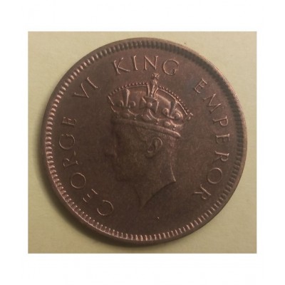 VERY RARE & CUTE COLLECTIBLE: BRITISH INDIA RARE YEAR *1939* GEORGE VI ( 1/12 ANNA COIN,) IN BRILLIANT GOOD CONDITION