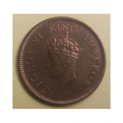 VERY RARE  NUMISMATIC YEAR  *1939* GEORGE VI KING EMPEROR QUARTER ANNA COIN,