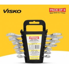 VISKO S025 Socket Wrench Double open end Double Sided Open End Wrench  (Pack of 6)
