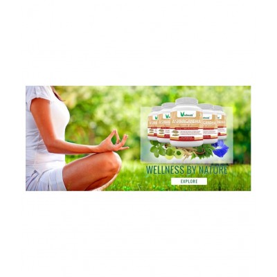 VUBASIL Ashwagandha for Immunity Booster, Diabetes and Stress 120 Capsule 800 mg