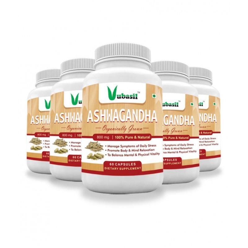 VUBASIL Ashwagandha for Strength, Diabetes and Stress 300 Capsule 800 mg