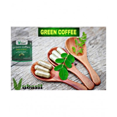 VUBASIL Best Green Coffee (120 Capsules) Weight Loss Fat Burner Natural Immunity, Metabolism & Memory Booster Enhances Digestion Lowers Blood Sugar Cholestrol 800 mg Unflavoured