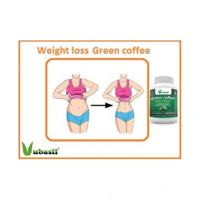 VUBASIL Best Green Coffee (60 Capsules) Weight Loss Fat Burner Natural Immunity, Metabolism & Memory Booster Enhances Digestion Lowers Blood Sugar Cholestrol 800 mg Unflavoured
