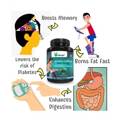 VUBASIL Herbal Green Coffee Extract Fat Burner Capsule 90 no.s