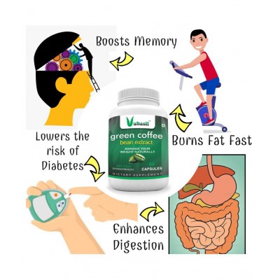 VUBASIL Herbal Green Coffee Extract Weight Loss Capsule 60 no.s Pack Of 1