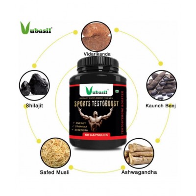 VUBASIL Natural Testorane Booster - Testoboost Capsule 60 no.s Pack Of 1