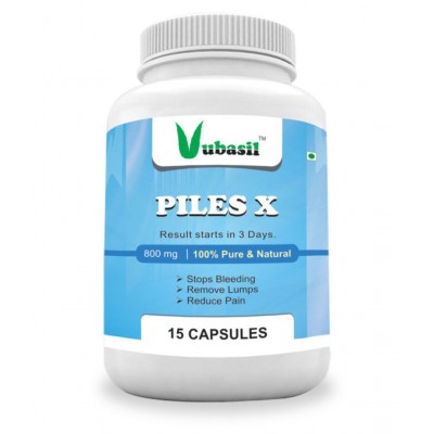 VUBASIL Piles X (15 Capsules) Piles Medicine 800 mg