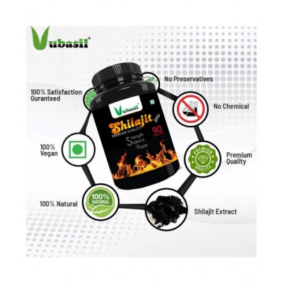 VUBASIL Pure Shilajit - Herbal Shilajeet Extract Capsule 90 no.s Pack Of 1