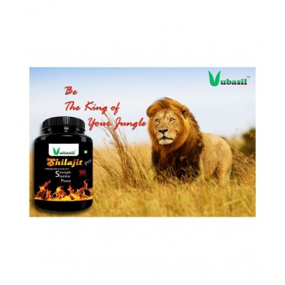 VUBASIL Shilajit PRO (90 Capsules) 100% Natural & Safe Shilajeet Gold Extract 800 mg Minerals Capsule