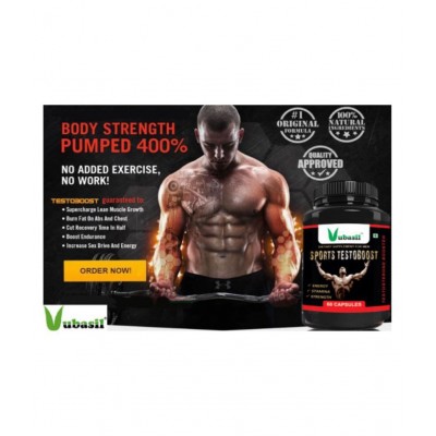 VUBASIL Testoboost Lean Muscle Gain & Immunity Booster 120 Capsule 800 mg