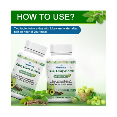 Vaamveda Tulsi Giloy Ghanvati Ayush Kwath Immunity Booster Tablet 240 no.s Pack Of 2