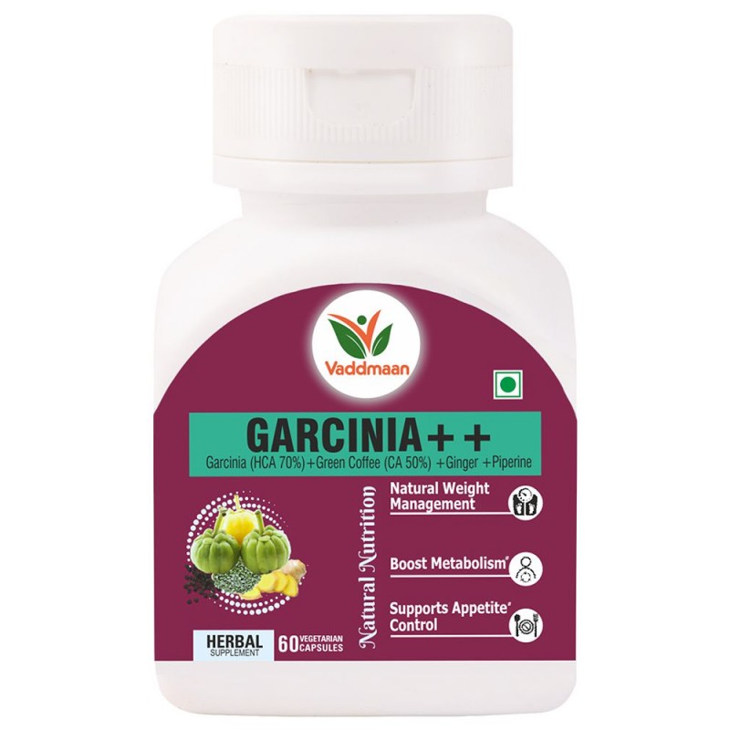 Vaddmaan Garcinia++ Keto Advanced Weight Management Supplement with Garcinia Cambogia (HCA 70%) Green Coffee Bean, Black Pepper Extracts (Pack of 1)