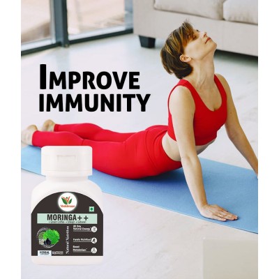 Vaddmaan Moringa++ 60 Capsules, Pack Of 2 | Family Nutrition | Herbal | Minerals | Energy Revitalise | Superfood Vaddmaan Moringa++ 60 Capsules, Pack Of 2 | Family Nutrition | Herbal | Minerals | Energy Revitalise | Superfood