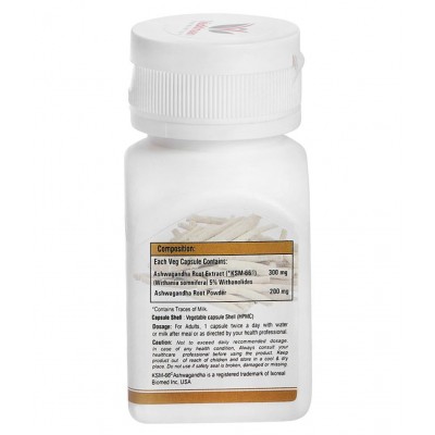 Vaddmaan Natural Ashwagandha KSM-66Â® (Clinically Proven) with Root Extract 500mg, 60 Veggie Caps - High Potency 5% Withanolides - Helps Natural Anxiety Relief, Vitality, Energy, Strength (Pack of 2)