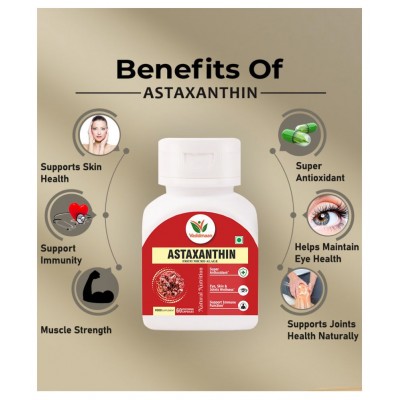 Vaddmaan Natural Astaxanthin vegetarian capsules from Microalgae | Super Antioxidant | Supports Healthy Skin & Eyes | Supports immunity (pack of 1) Vaddmaan Natural Astaxanthin vegetarian capsules from Microalgae | Super Antioxidant | Supports Healthy Skin & Eyes | Supports immunity (pack of 1)