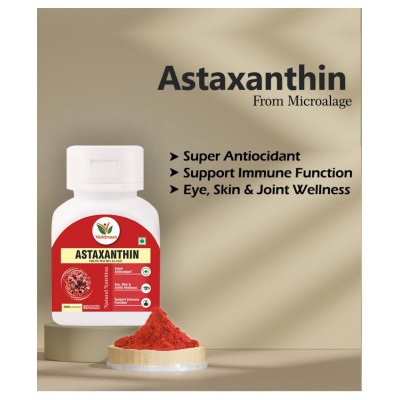 Vaddmaan Natural Astaxanthin vegetarian capsules from Microalgae | Super Antioxidant | Supports Healthy Skin & Eyes | Supports immunity (pack of 1) Vaddmaan Natural Astaxanthin vegetarian capsules from Microalgae | Super Antioxidant | Supports Healthy Skin & Eyes | Supports immunity (pack of 1)