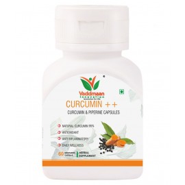 Vaddmaan Natural Strong Immunity Curcumin++ with Piperine Extract, 95% Curcuminoids â 60 Veg Capsules (1000 mg/serve) supplement for immune, Brain, cardiovascular