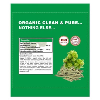 Vaddmaan Tribulus & KSM-66 Ashwagandha for Men, Male Vitality Supplement (Pack of 1) Vaddmaan Tribulus & KSM-66 Ashwagandha for Men, Male Vitality Supplement (Pack of 1)