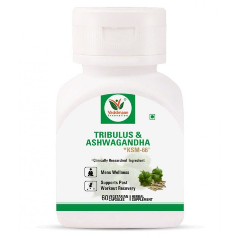 Vaddmaan Tribulus & KSM-66 Ashwagandha for Men, Male Vitality Supplement (Pack of 1) Vaddmaan Tribulus & KSM-66 Ashwagandha for Men, Male Vitality Supplement (Pack of 1)