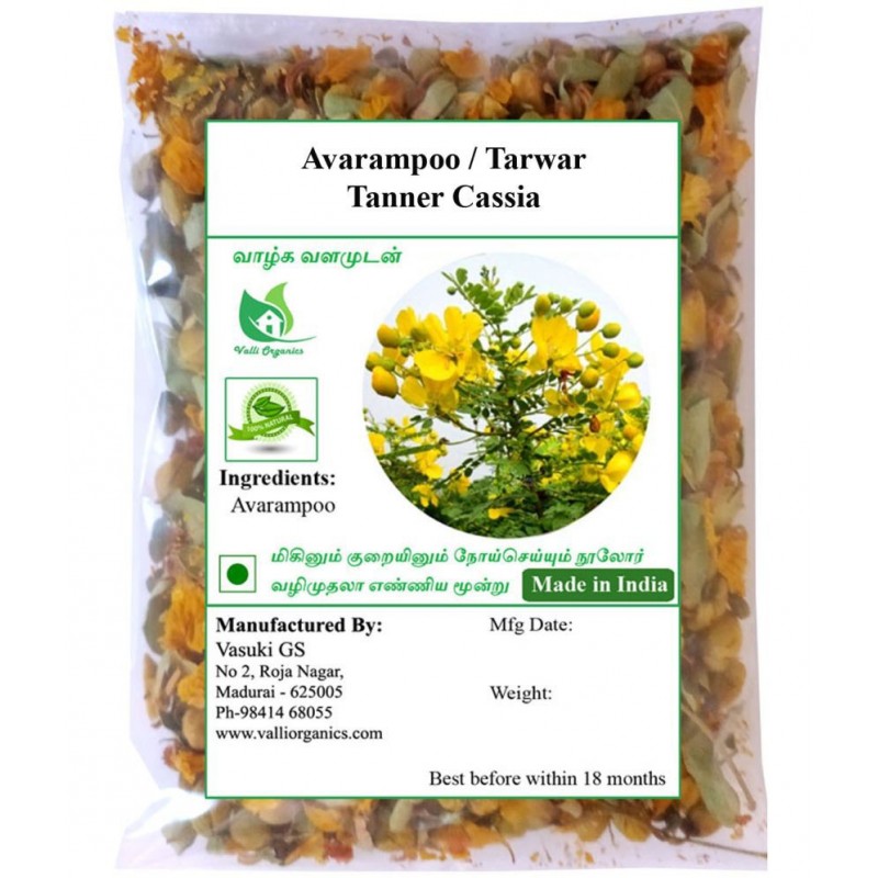 Valli Organics Avarampoo | Tarwar | Tanner Cassia Liquid 100 gm Pack Of 1
