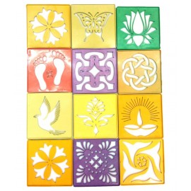 Vardhman Multicolour Powder Rangoli - Pack of 12