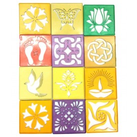 Vardhman Multicolour Powder Rangoli - Pack of 12
