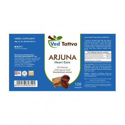 Ved Tattva Arjuna Capsule 120 no.s Pack Of 1