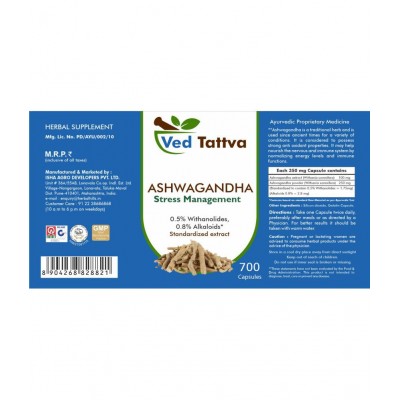 Ved Tattva Ashwagandha Capsule 700 no.s Pack Of 1