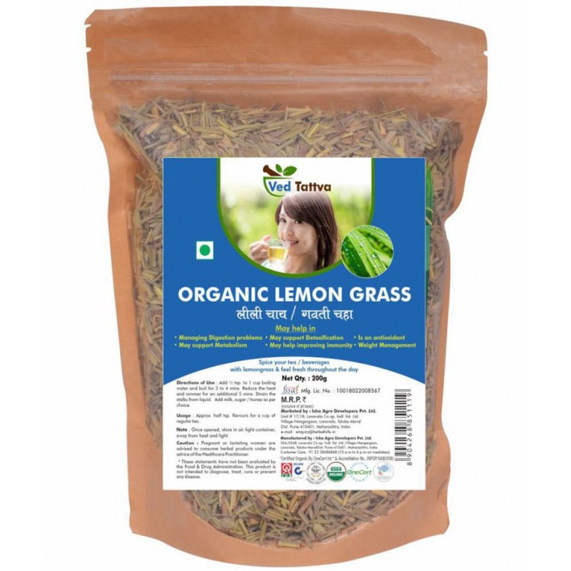 Ved Tattva Lemongrass Raw Herbs 200 gm Pack Of 1