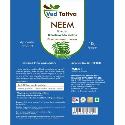 Ved Tattva Neem Patra Powder 1 kg Pack Of 1