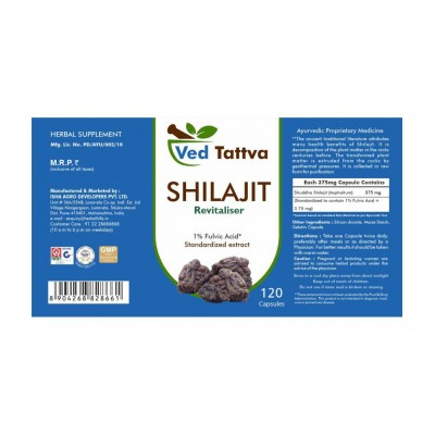 Ved Tattva Shilajit Capsule 120 no.s Pack Of 1