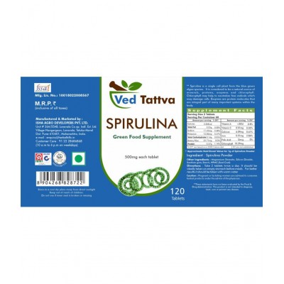 Ved Tattva Spirulina Tablet 120 no.s Pack Of 1