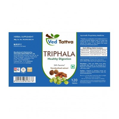 Ved Tattva Triphala Tablet 120 no.s Pack Of 1