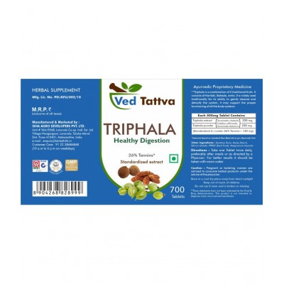 Ved Tattva Triphala Tablet 700 no.s Pack Of 1