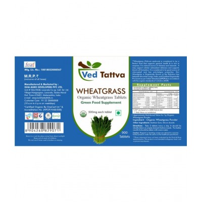 Ved Tattva Wheatgrass Tablet 900 no.s Pack Of 1