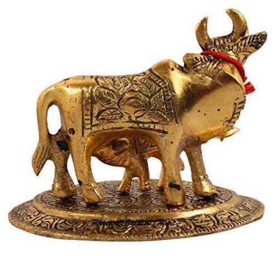 Veda Kamdhenu Cow and Calf Statue Figurine Idol